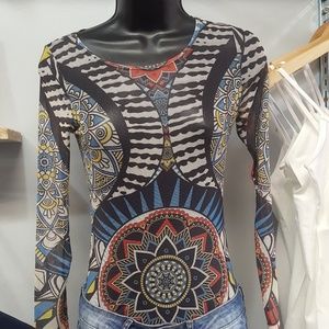 Tribal print Bodysuit